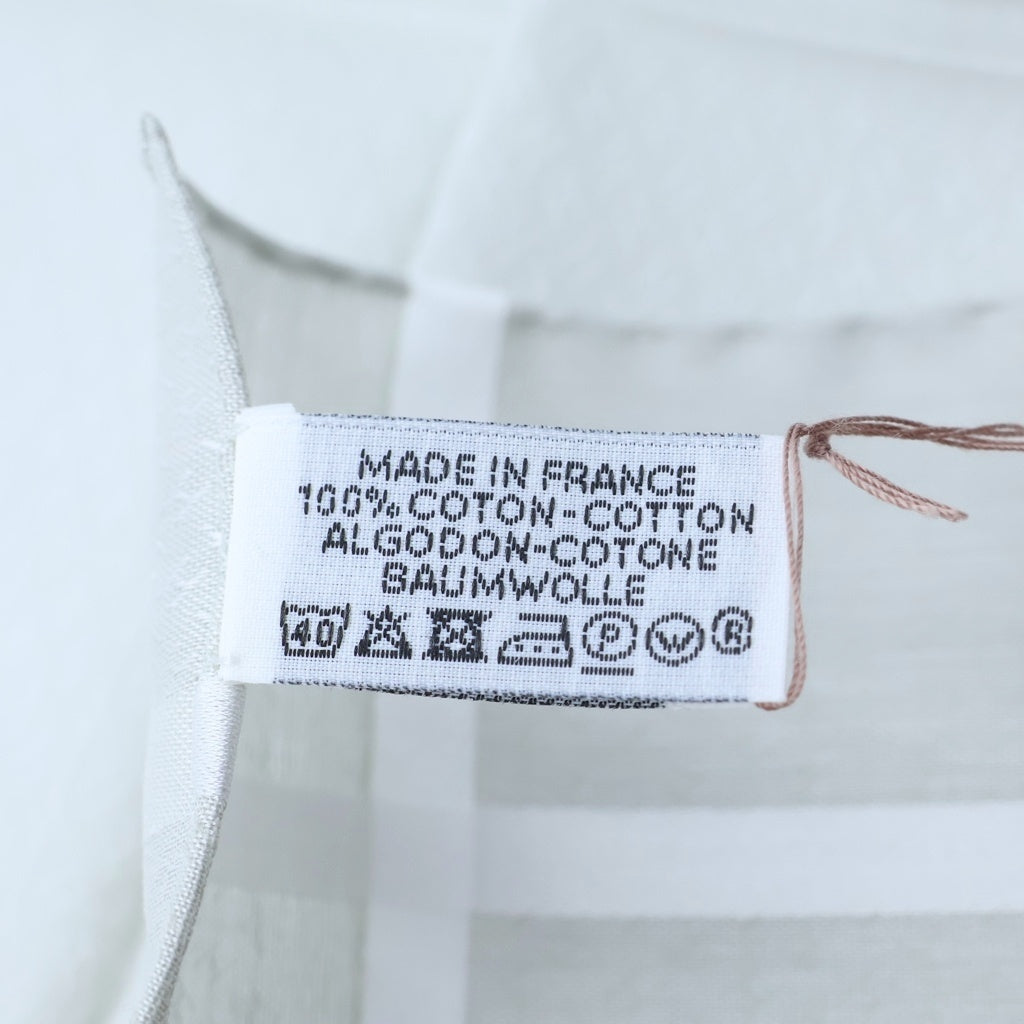 HERMES(エルメス) H総柄 シルク ハンカチ グレー レディース