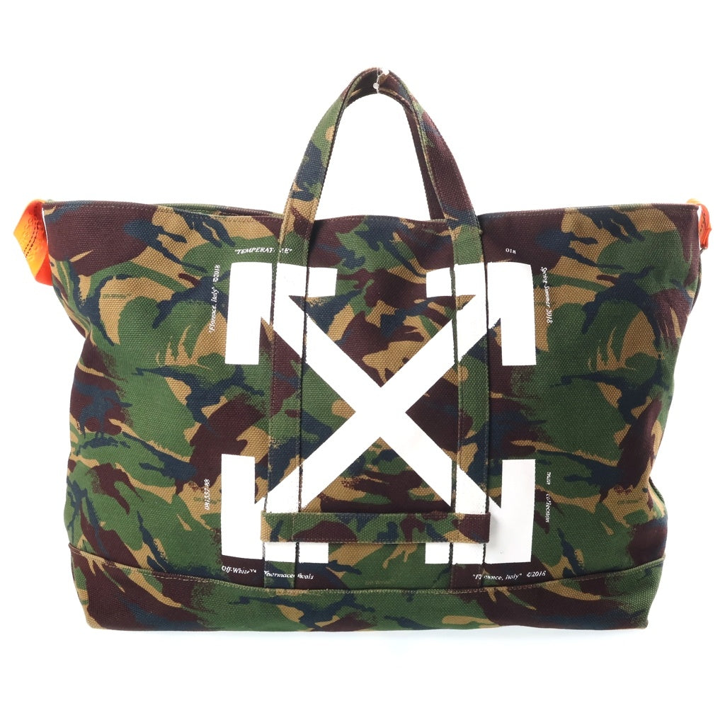 OFF-WHITE(オフホワイト) Camouflage 2Way Tote Bag 2ウェイ トートバッグ カモフラ カーキ OMNA003S18861036