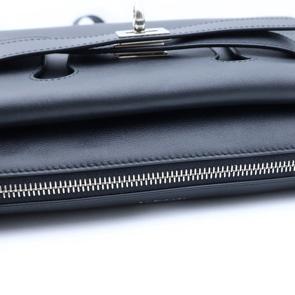 BALENCIAGA(バレンシアガ) Bel Air ベルエア ジップ レザー メッセンジャーバッグ ブラック 834032 レディース