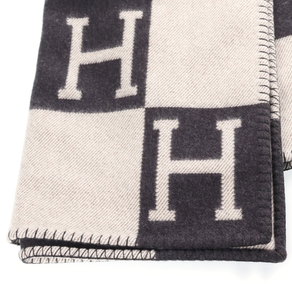 HERMES(エルメス) プレード アヴァロン カシミア混 ブランケット グレー H102668M