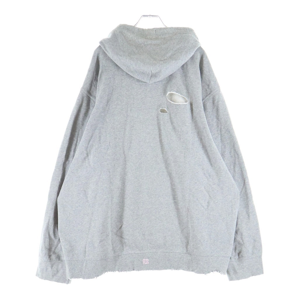 GIVENCHY(ジバンシィ) ダメージ加工 スウェット プルオーバーパーカー グレー BMJ0L03YF4