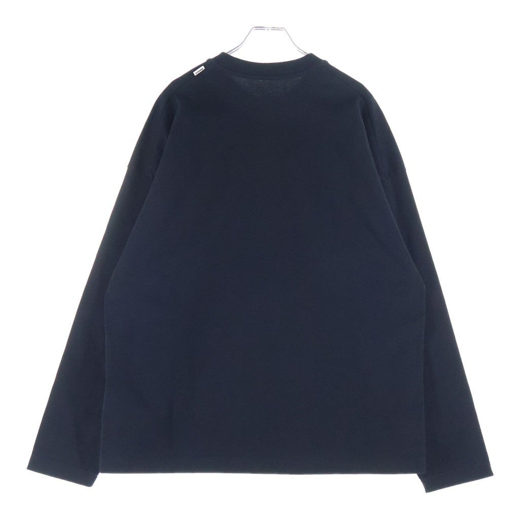 JIL SANDER(ジルサンダー) 25SS ヘビーコットン オーバーサイズ 長袖Tシャツ ブラック J22GC0200
