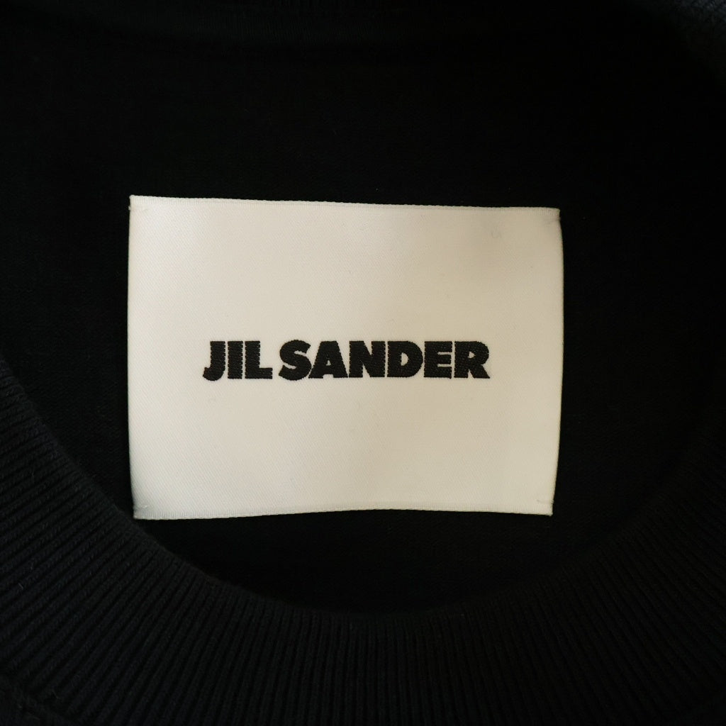 JIL SANDER(ジルサンダー) 25SS ヘビーコットン オーバーサイズ 長袖Tシャツ ブラック J22GC0200