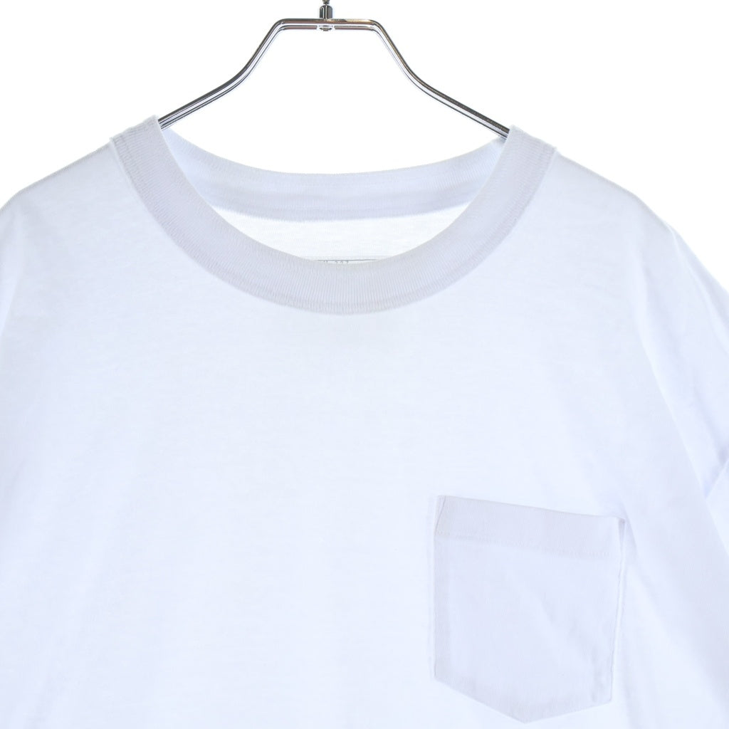 Sacai(サカイ) コットンジャージー ボックスシルエット 半袖Tシャツ ホワイト SCM-227