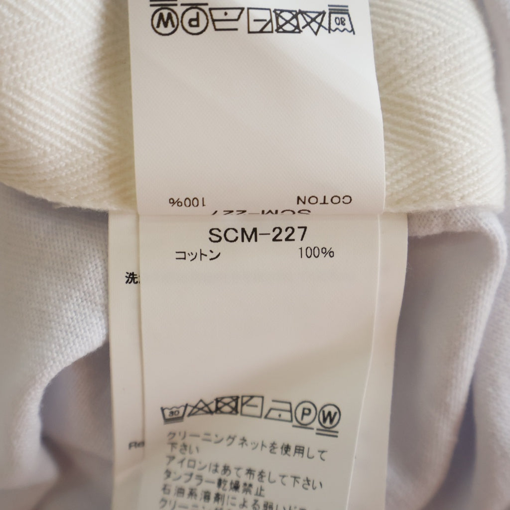 Sacai(サカイ) コットンジャージー ボックスシルエット 半袖Tシャツ ホワイト SCM-227