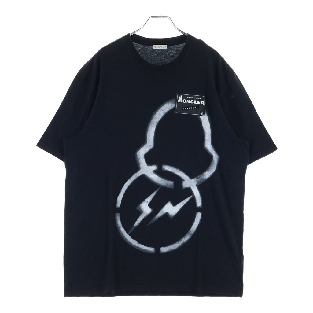MONCLER(モンクレール) 20AW ×FRAGMENT DESIGN FRAGMENT MAGLIA T-SHIRT クルーネック半袖Tシャツカットソー ブラック F209U8C70710