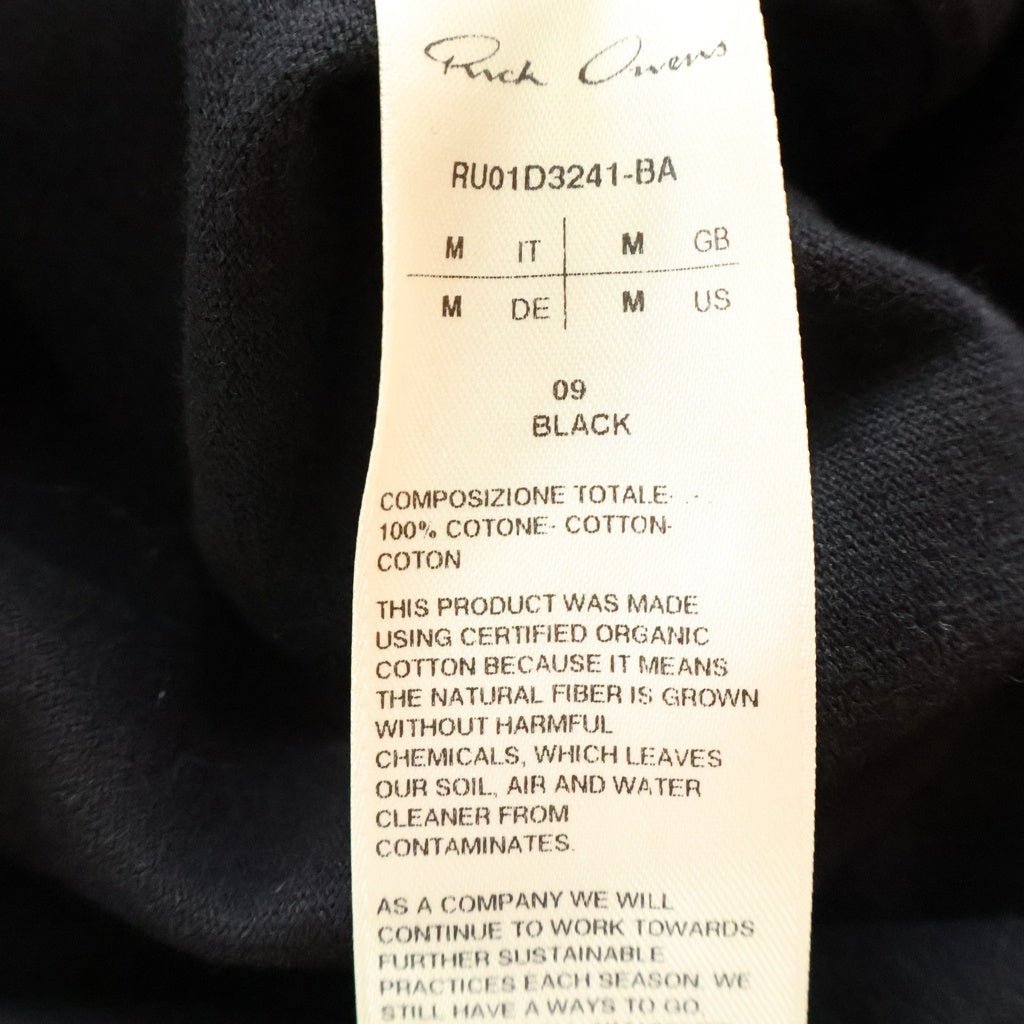 Rick Owens(リックオウエンス) 24SS LIDO ドローコード ジップアップ スウェットパーカー ブラック RU01D3241-BA