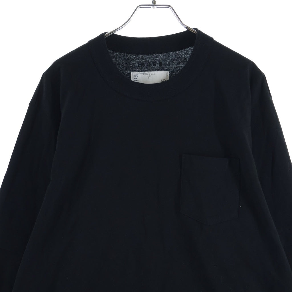 Sacai(サカイ) 24AW Graphic Print L/S T-Shirt グラフィックプリント 長袖Tシャツ カットソー ブラック 24-0895S