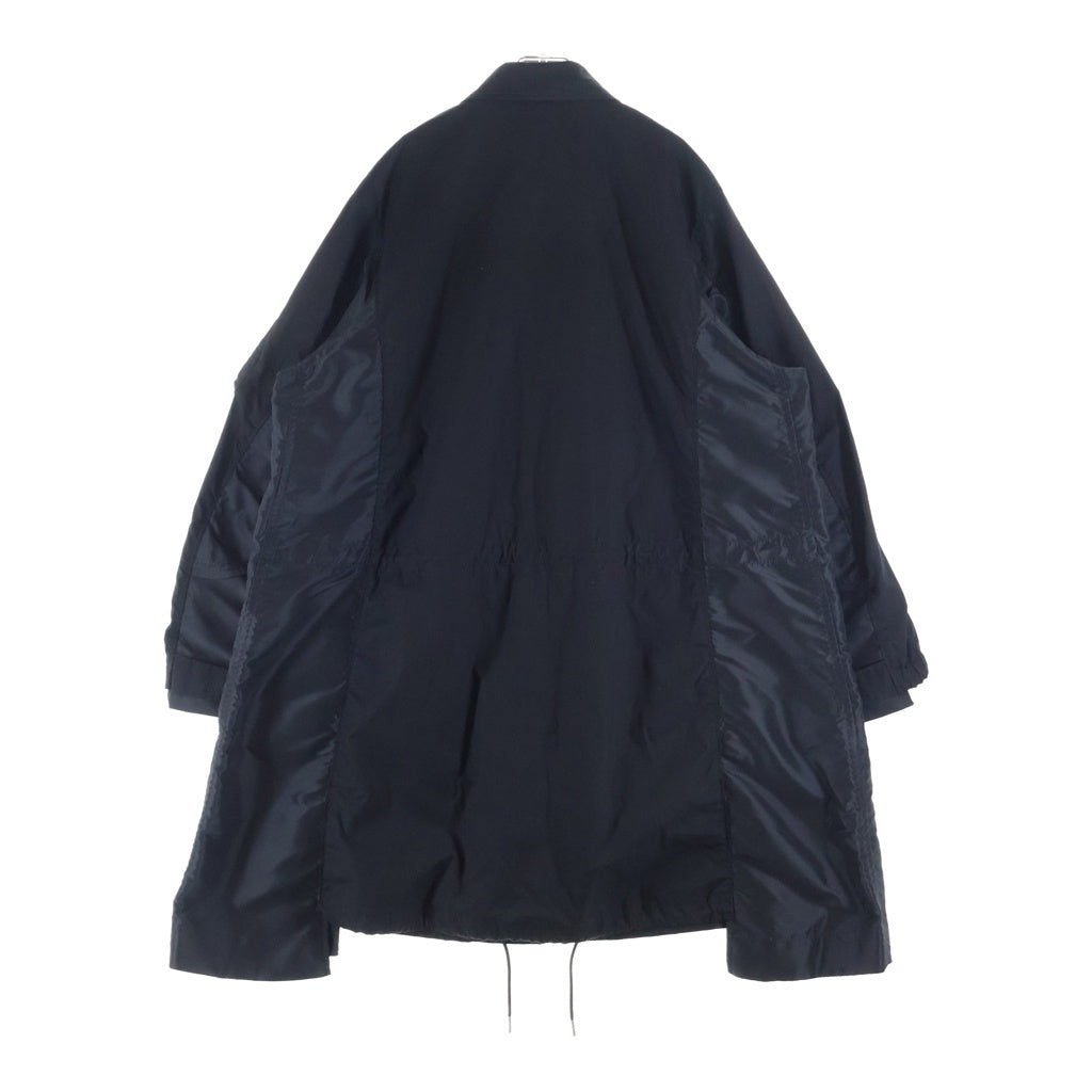 Sacai(サカイ) 24AW Suiting x Nylon Twill Jacket ウール切替 ナイロンツイル スーチング ジップアップ ジャケット ブラック 24-03419M