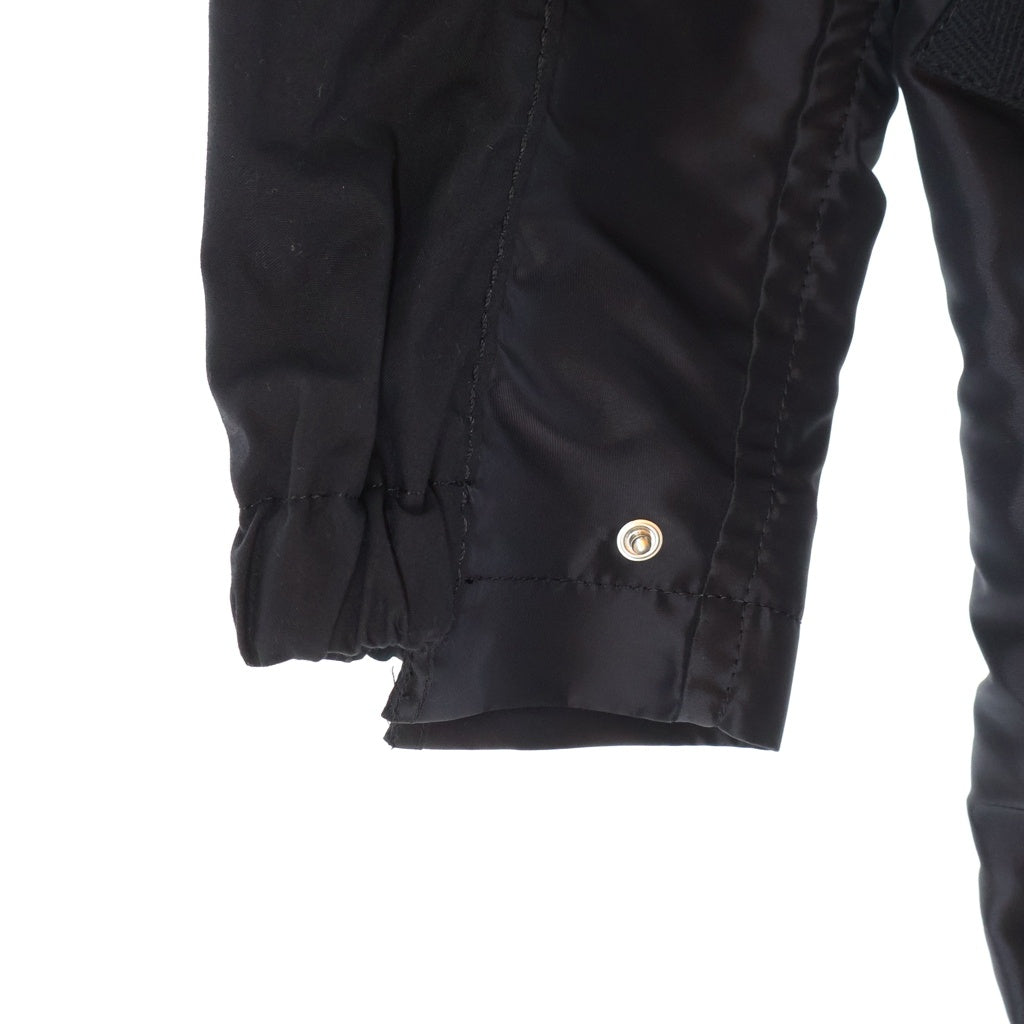 Sacai(サカイ) 24AW Suiting x Nylon Twill Jacket ウール切替 ナイロンツイル スーチング ジップアップ ジャケット ブラック 24-03419M