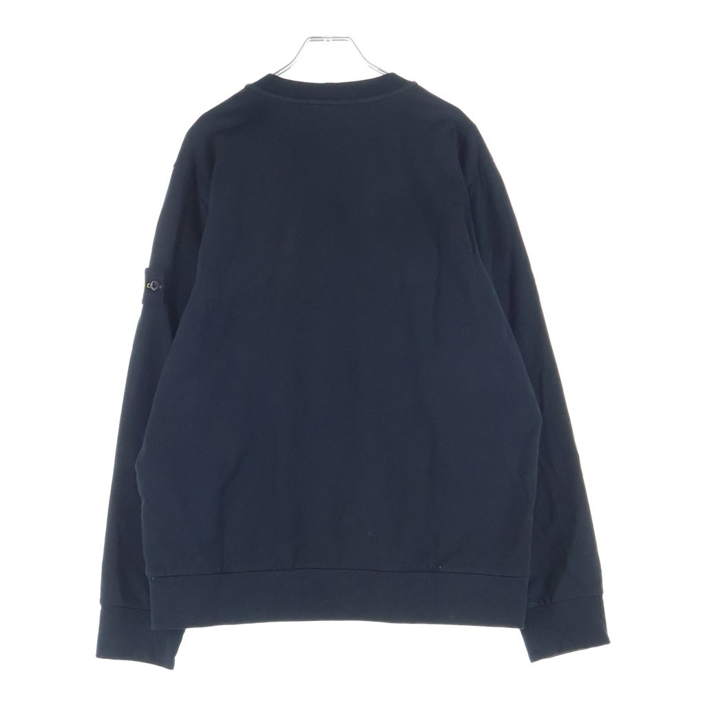 STONE ISLAND(ストーンアイランド) 22SS COTTON STRETCH FLEECE GHOST PIECE コットンストレッチ フリース ゴーストピース 長袖Tシャツ カットソー ブラック 7615632F3