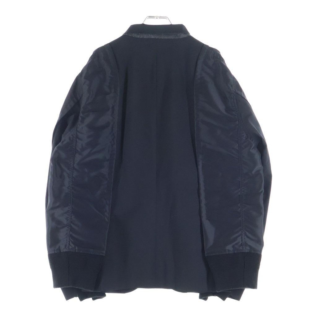 Sacai(サカイ) コットン ナイロン切替 ミリタリーコート ジャケット ブラック SCM-202