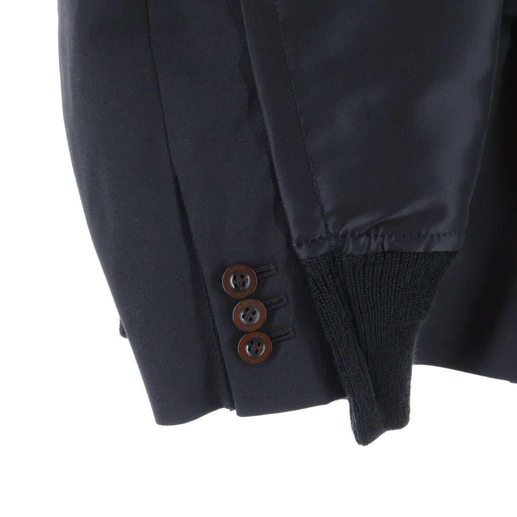 Sacai(サカイ) コットン ナイロン切替 ミリタリーコート ジャケット ブラック SCM-202