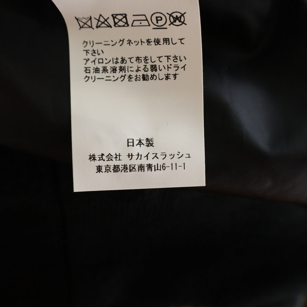 Sacai(サカイ) コットン ナイロン切替 ミリタリーコート ジャケット ブラック SCM-202