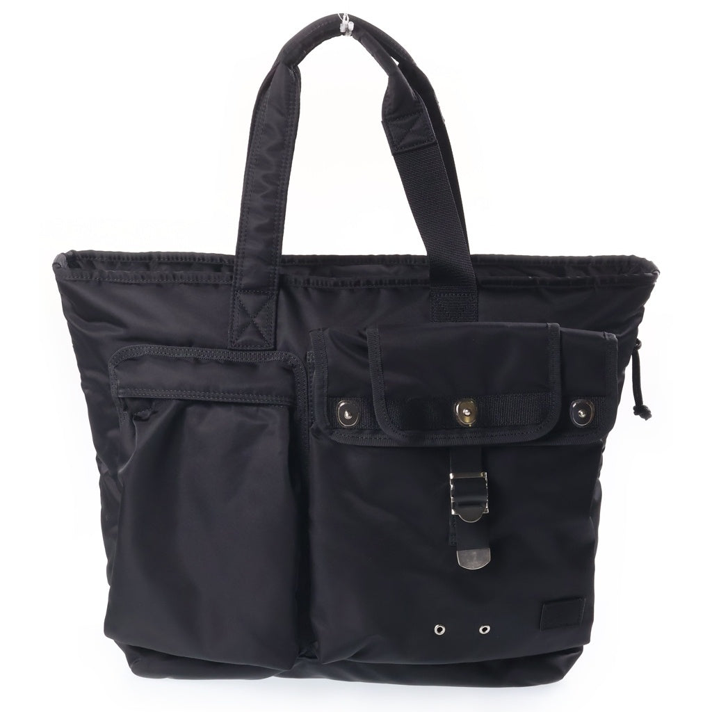 Sacai(サカイ) ×PORTER Pocket Tote ポーター ナイロン トートバッグ ハンドバッグ ブラック 24-0882S レディース