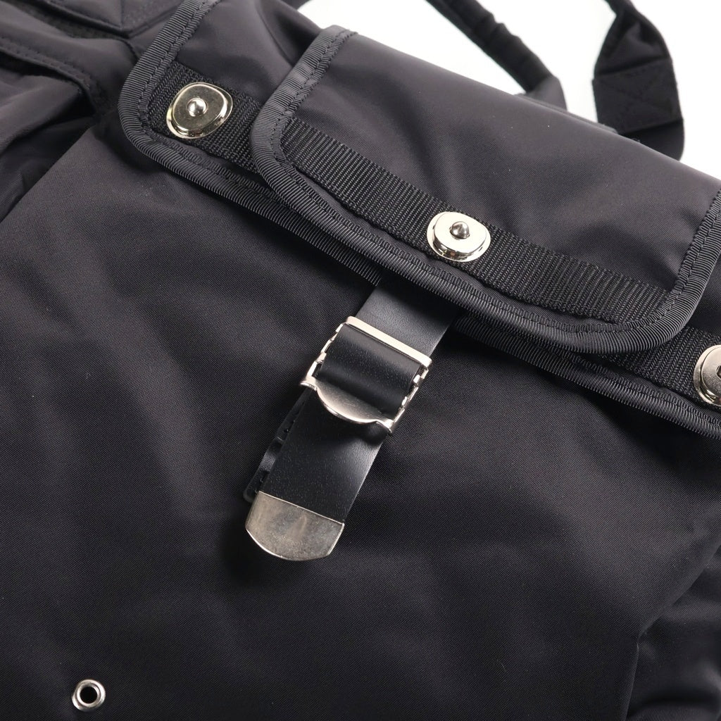 Sacai(サカイ) ×PORTER Pocket Tote ポーター ナイロン トートバッグ ハンドバッグ ブラック 24-0882S レディース