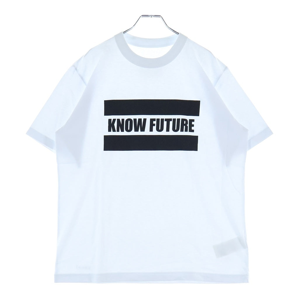 Sacai(サカイ) 24SS KNOW FUTURE プリント 半袖Tシャツ カットソー ホワイト 24-0720S