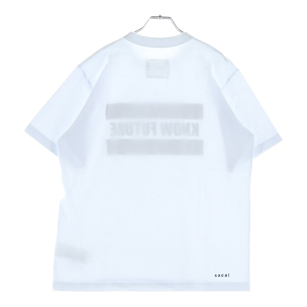 Sacai(サカイ) 24SS KNOW FUTURE プリント 半袖Tシャツ カットソー ホワイト 24-0720S
