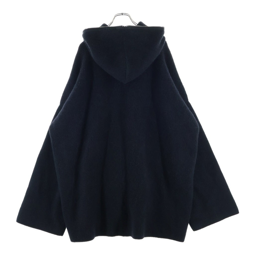 Rick Owens(リックオウエンス) 24AW GIMP OVERSIZE HOODIE ギンプ オーバーサイズ フーディー アルパカニット フルジップ ジャケット パーカー ブラック RR02D6689-KWP