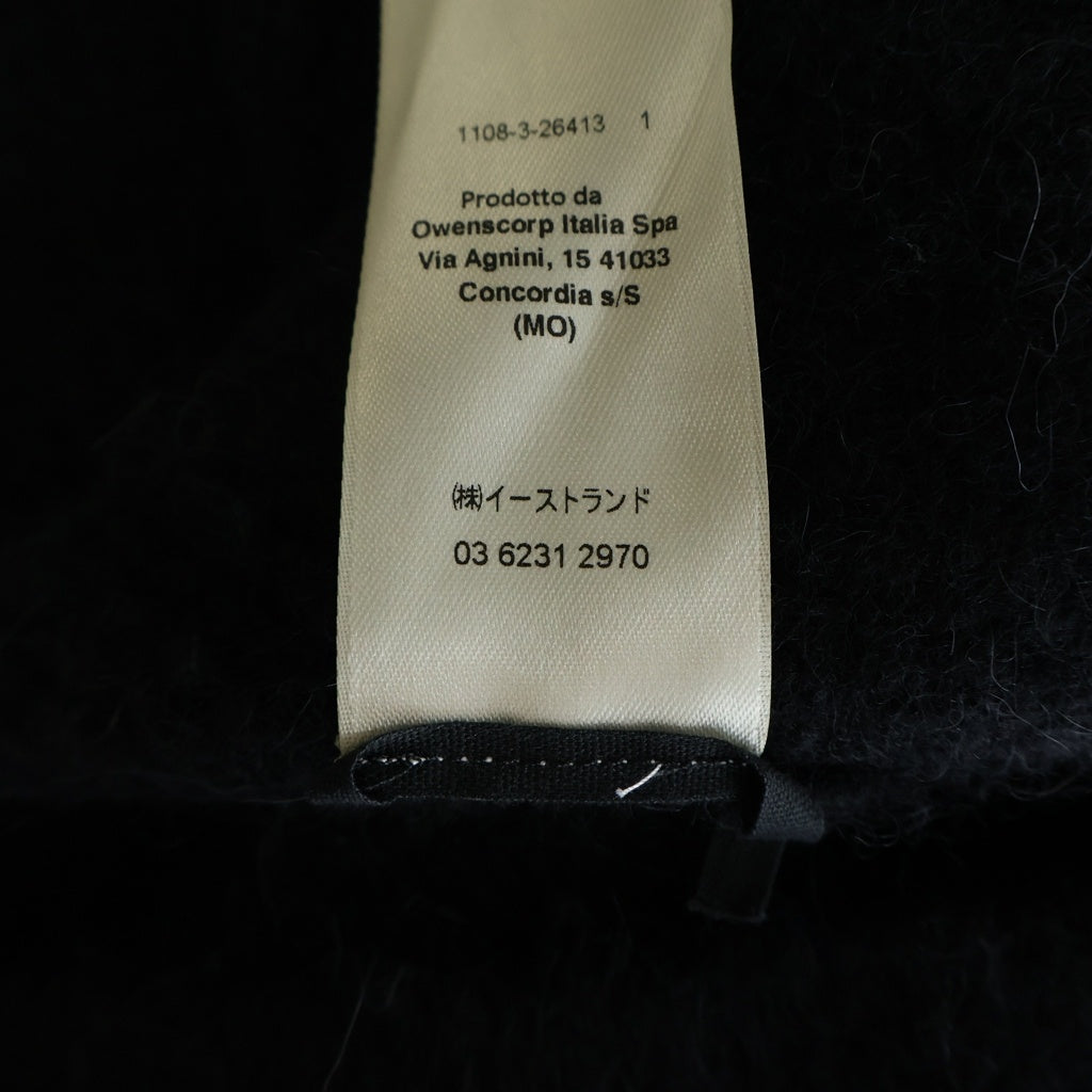 Rick Owens(リックオウエンス) 24AW GIMP OVERSIZE HOODIE ギンプ オーバーサイズ フーディー アルパカニット フルジップ ジャケット パーカー ブラック RR02D6689-KWP