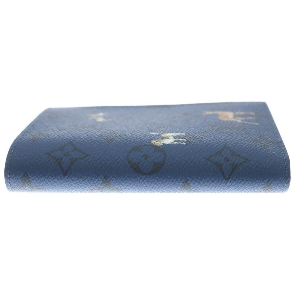 LOUIS VUITTON(ルイヴィトン) クーヴェルテュール パスポール モノグラム フォレスト アニマル コーティングキャンバスレザー パスケース パスポートケース カバー ブルー M27052 レディース