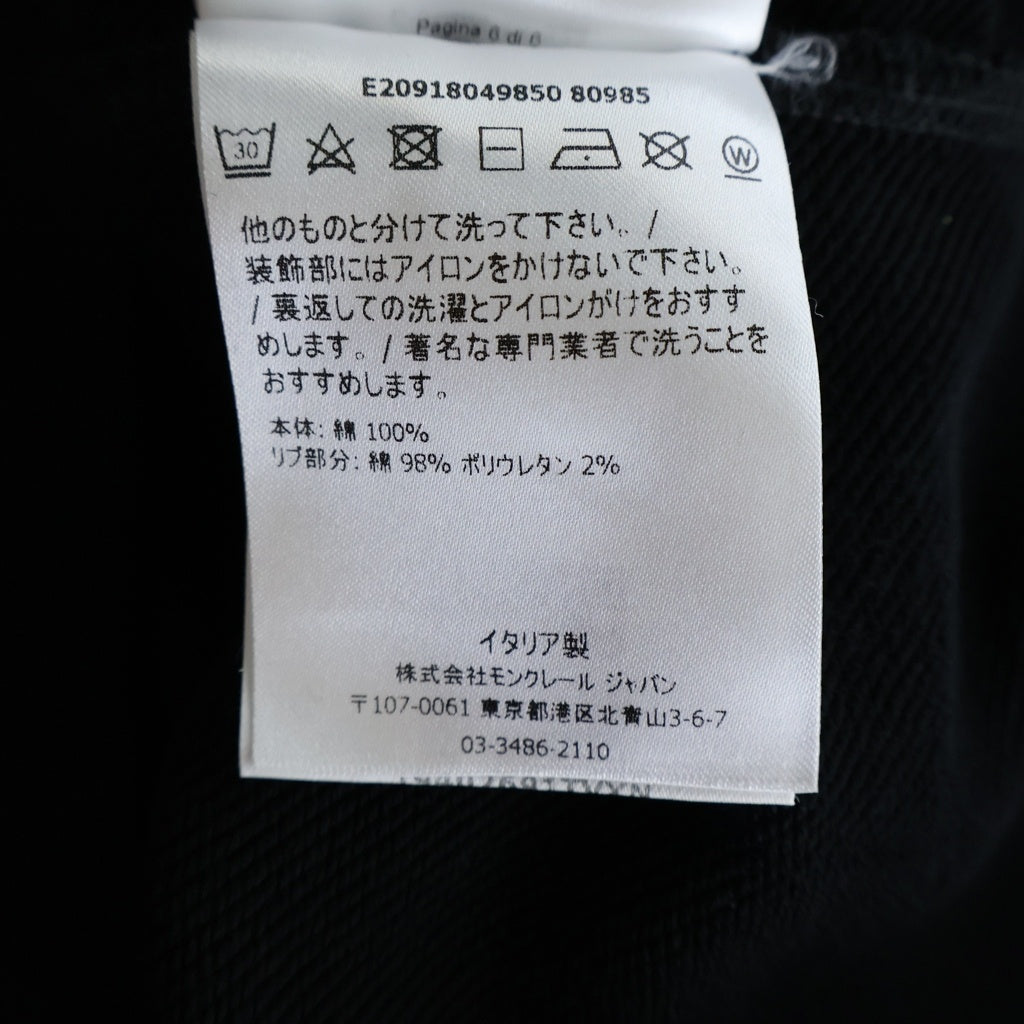 MONCLER(モンクレール) Logo Pullover Parka ロゴ スウェットプルオーバーパーカー ブラック E20918049850