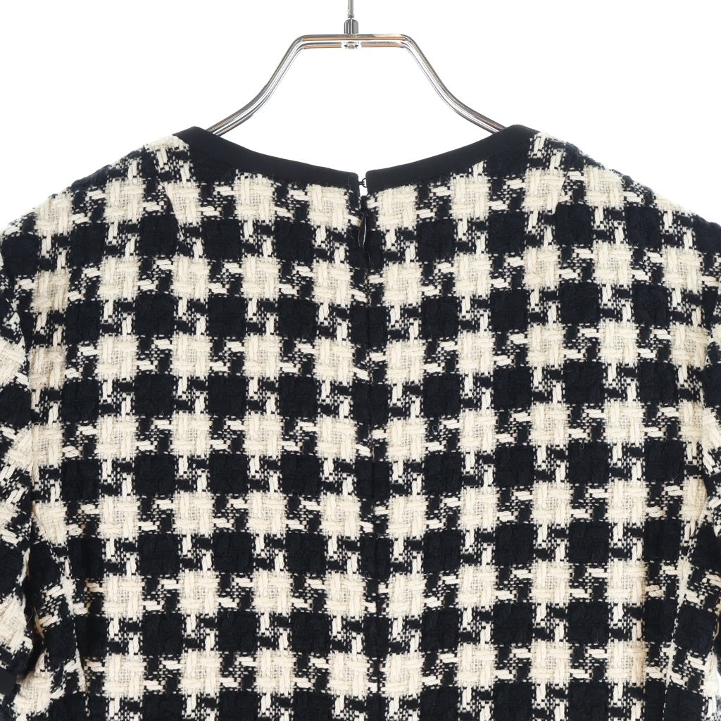 VALENTINO(ヴァレンティノ) 25SS Tweed Damier Light Dress ツイード ダミエ ライト ドレス ワンピース ブラック/ホワイト 6B3VAEV290K レディース