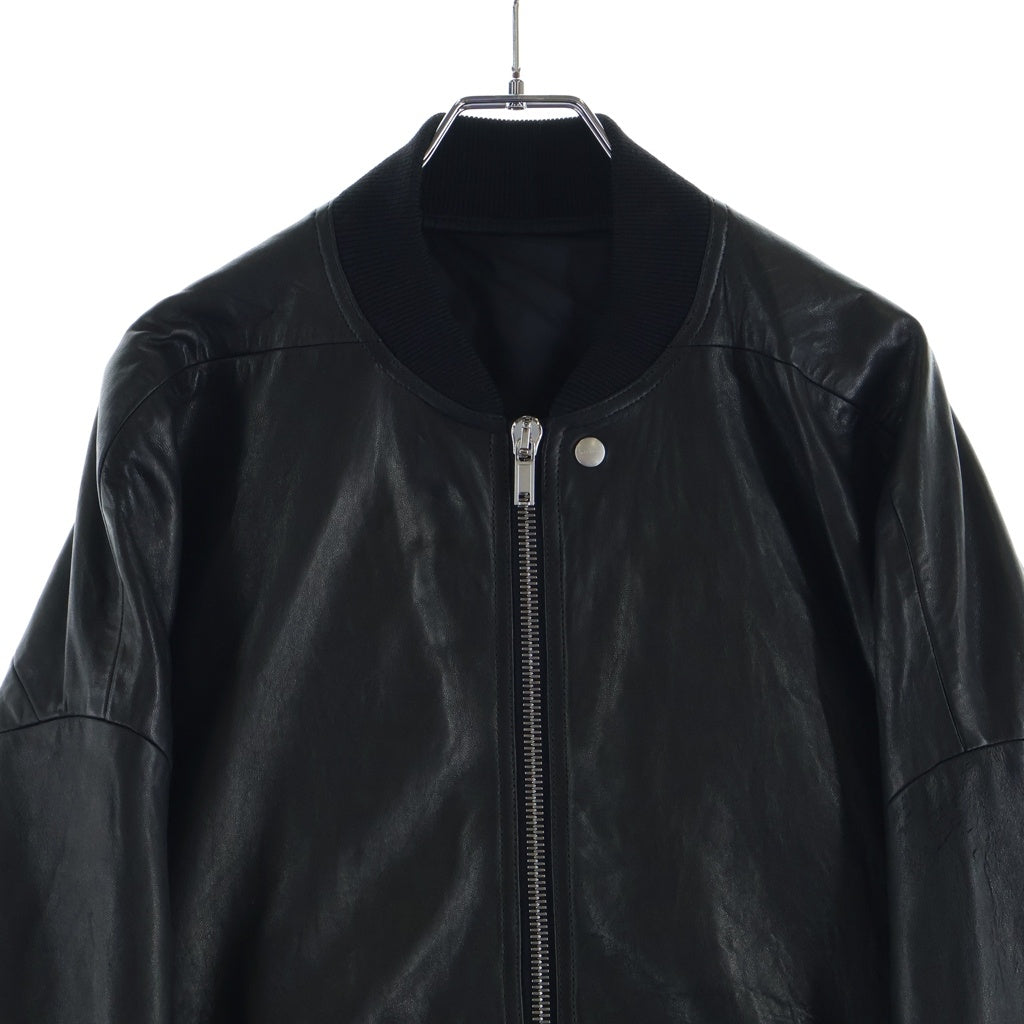 Rick Owens(リックオウエンス) 24AW JUMBO PETER FLIGHT ジャンボピーターフライトレザージャケット ブラック RU02D6795-LNV