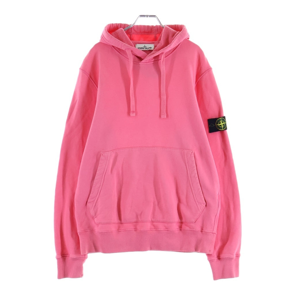 STONE ISLAND(ストーンアイランド) Logo Patch Pullover Parka ロゴパッチ スウェットプルオーバーパーカー ピンク 731564120