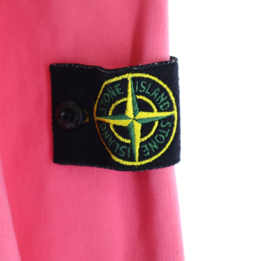 STONE ISLAND(ストーンアイランド) Logo Patch Pullover Parka ロゴパッチ スウェットプルオーバーパーカー ピンク 731564120