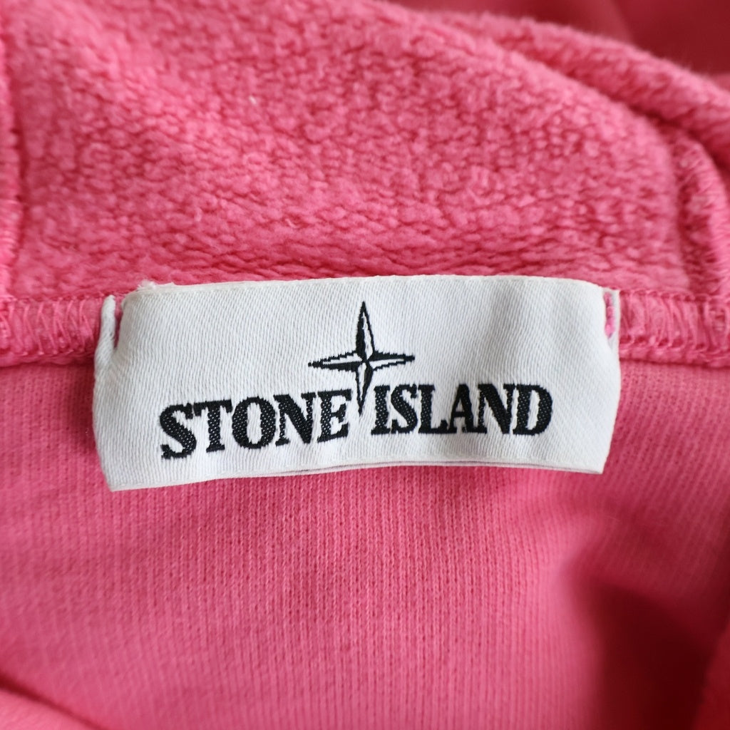STONE ISLAND(ストーンアイランド) Logo Patch Pullover Parka ロゴパッチ スウェットプルオーバーパーカー ピンク 731564120