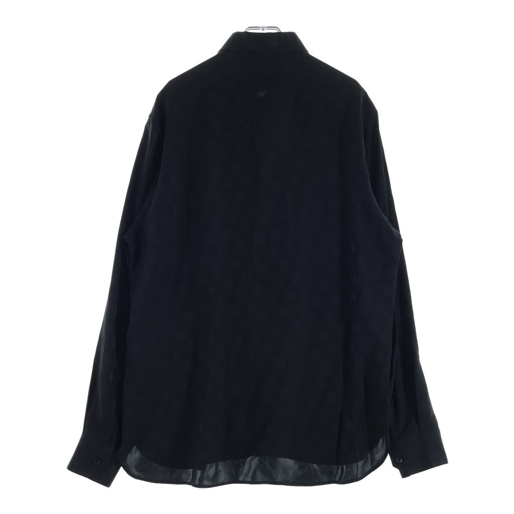SAINT LAURENT PARIS(サンローランパリ) Polka Dot Silk L/S Shirt ポルカドット シルク 長袖シャツ ブラック 646850 Y1I44