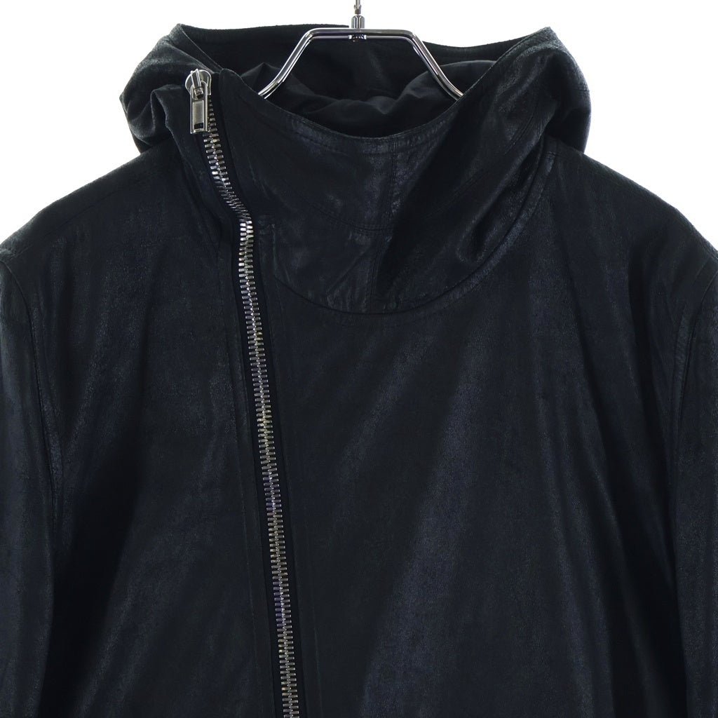 Rick Owens(リックオウエンス) 18SS BULLET バレット デストロイレザー フーディージャケット ブラック RU18S5766-LBG