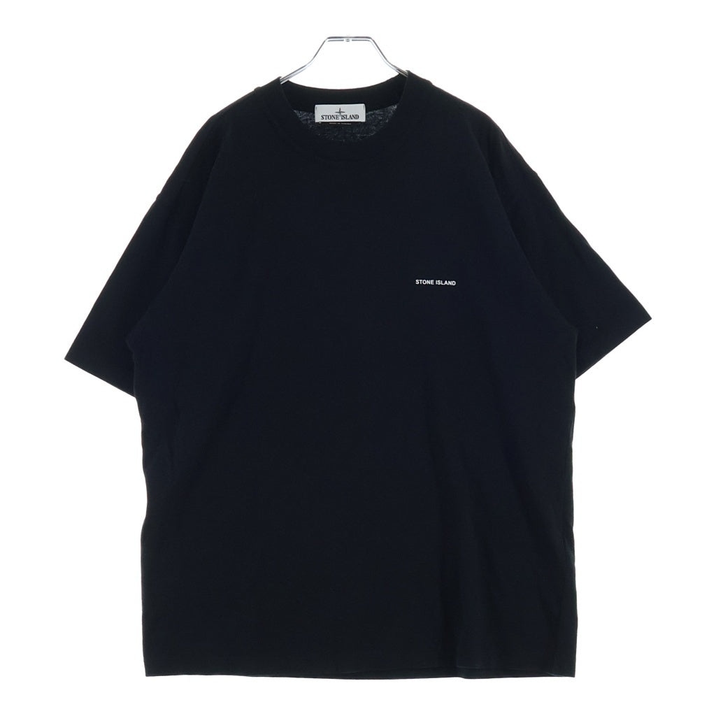 STONE ISLAND(ストーンアイランド) Rubber Logo S/S Tee ラバーロゴ コットン クルーネック 半袖Tシャツ カットソー ブラック 801522379