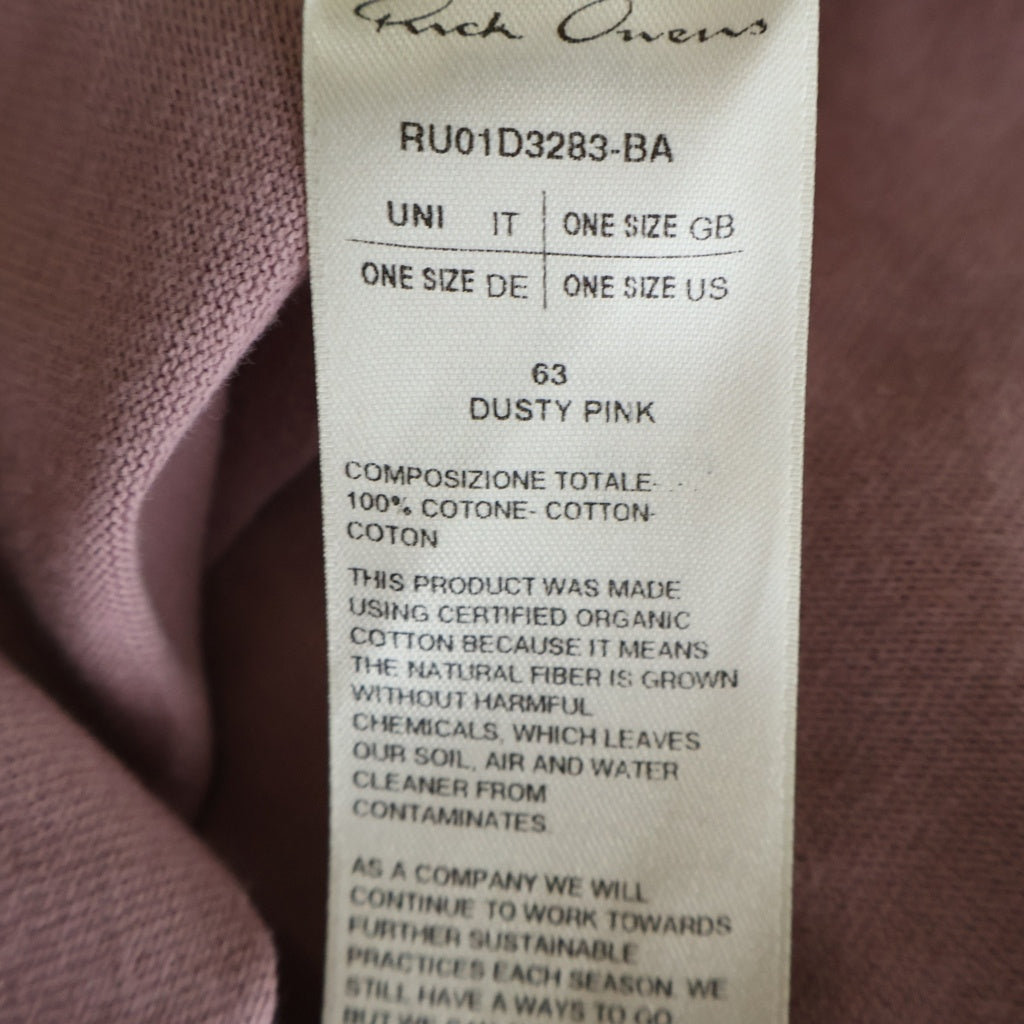 Rick Owens(リックオウエンス) 24SS Tommy Oversized T-Shirt トミー オーバーサイズ 半袖Tシャツ カットソー ピンク RU01D3283-BA