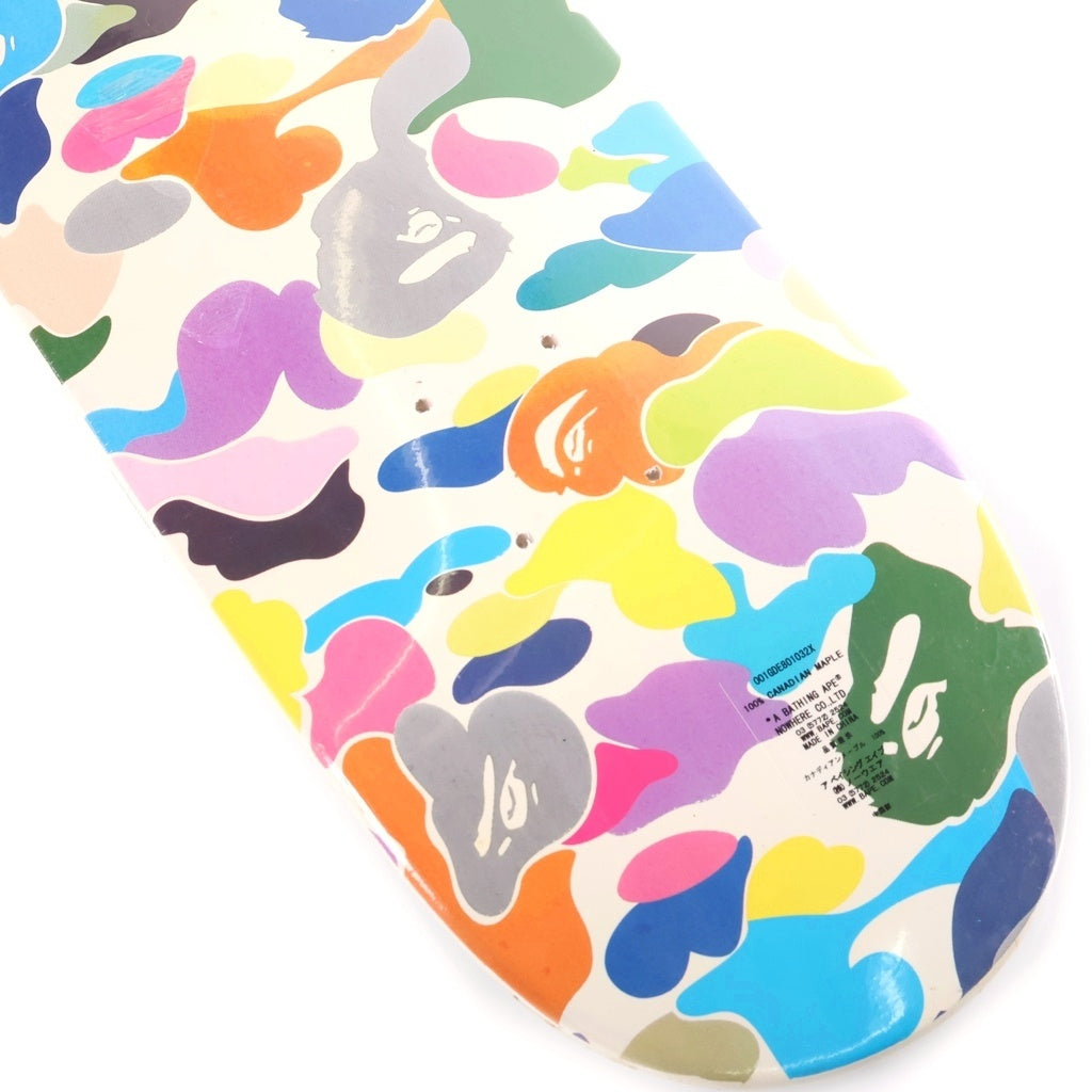 A BATHING APE(アベイシングエイプ) Skateboard マルチカモ スケートボード デッキ ホワイト/マルチ 001GDE801032X