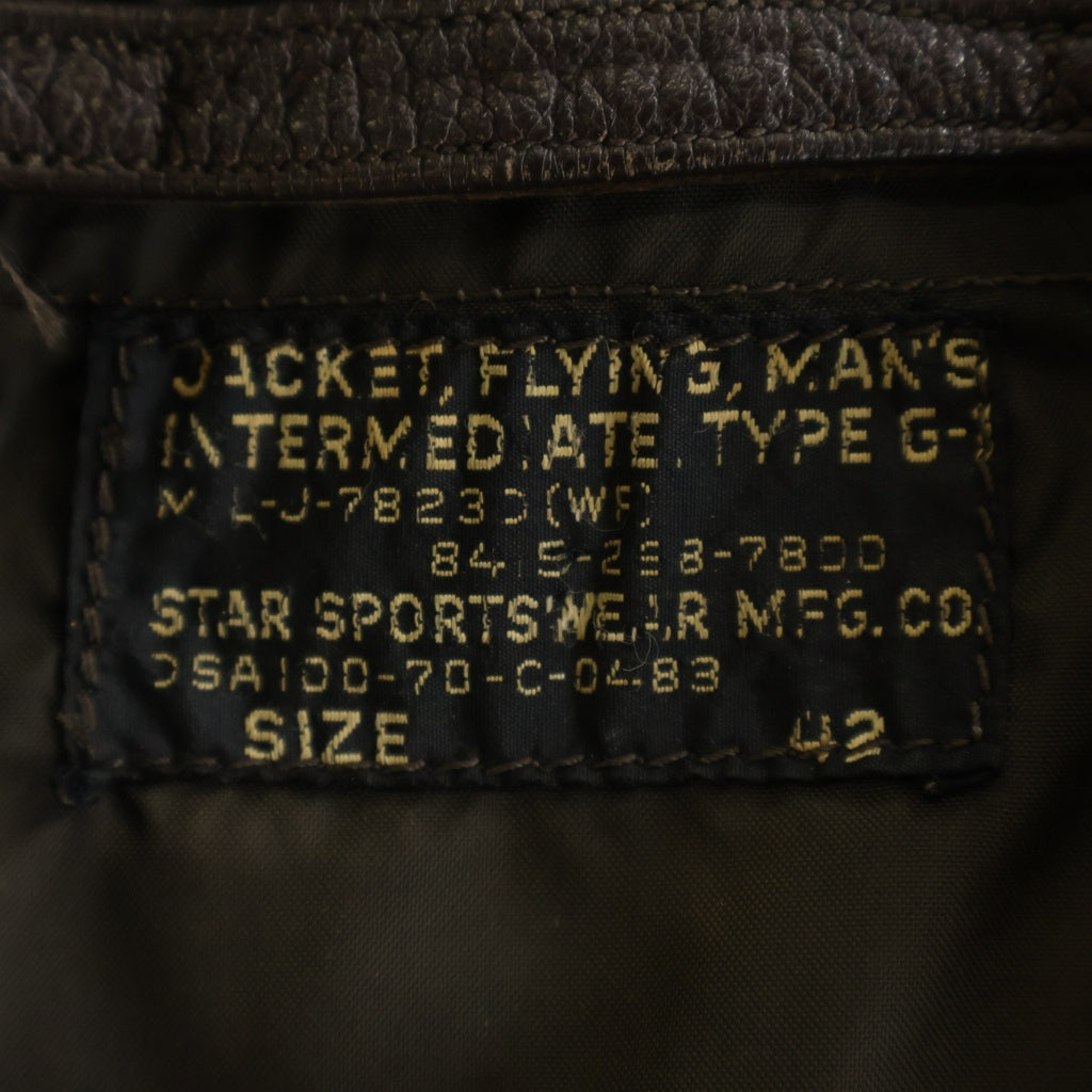 VINTAGE(ヴィンテージ) 60～70S VINTAGE ヴィンテージ U.S.NAVY アメリカ海軍 G-1 フライトジャケット ブラウン MIL-J-7823