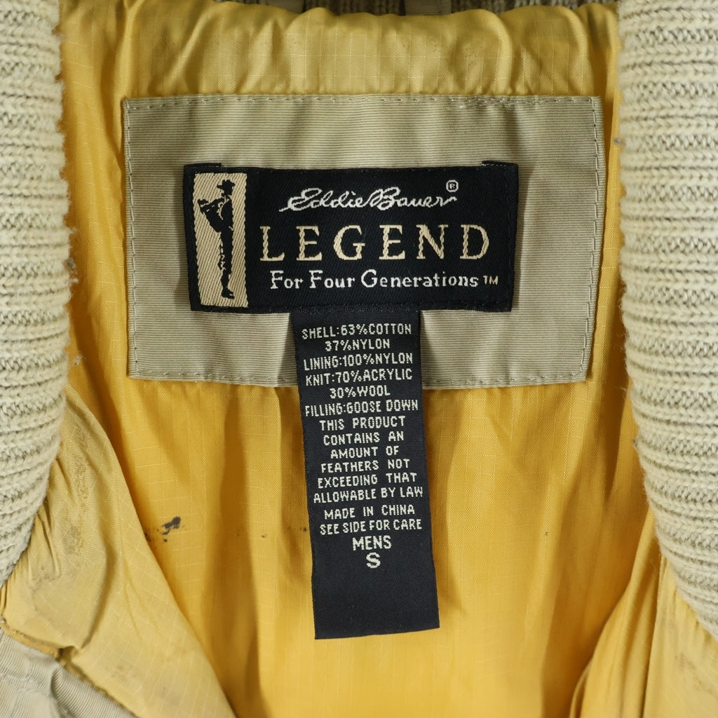 Eddie Bauer(エディバウワー) 90S VINTAGE ヴィンテージ LEGEND レジェンド スカイライナー ジップアップ ダウンジャケット ベージュ