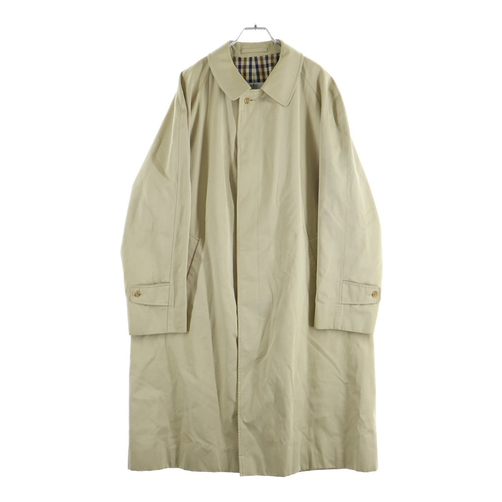 Acuascutum(アクアスキュータム) 70～80S VINTAGE ヴィンテージ 裏地チェック柄 4B トレンチコート ベージュ
