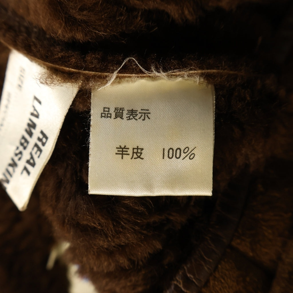 NO BRAND(ノーブランド) woolea ウーリア MOUTON JACKET ムートン ジャケット ブルゾン ブラウン