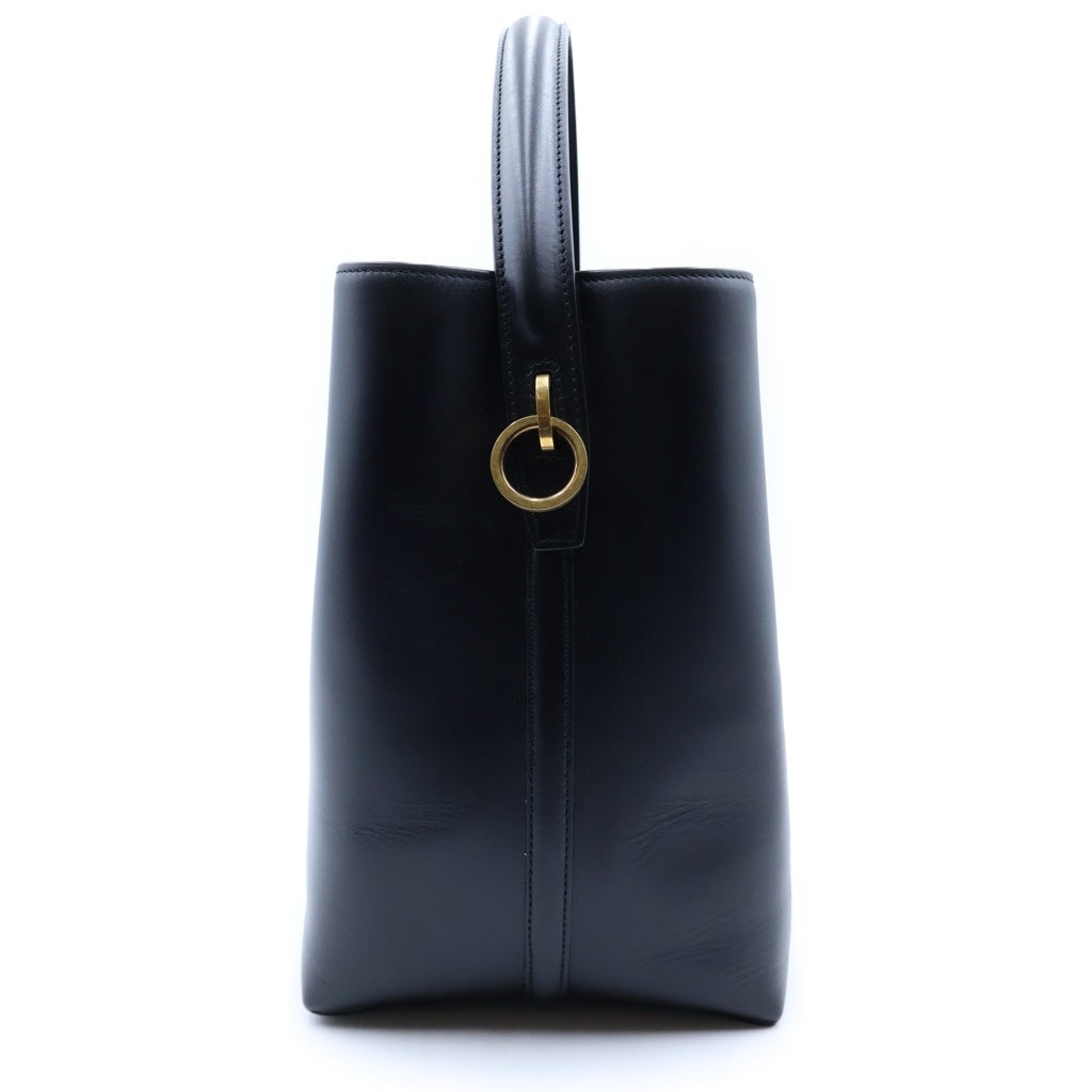 SAINT LAURENT PARIS(サンローランパリ) LE37 スモール 2WAYバッグ ハンドバッグ ショルダーバッグ ブラック レザー 742828 ゴールド金具 レディース