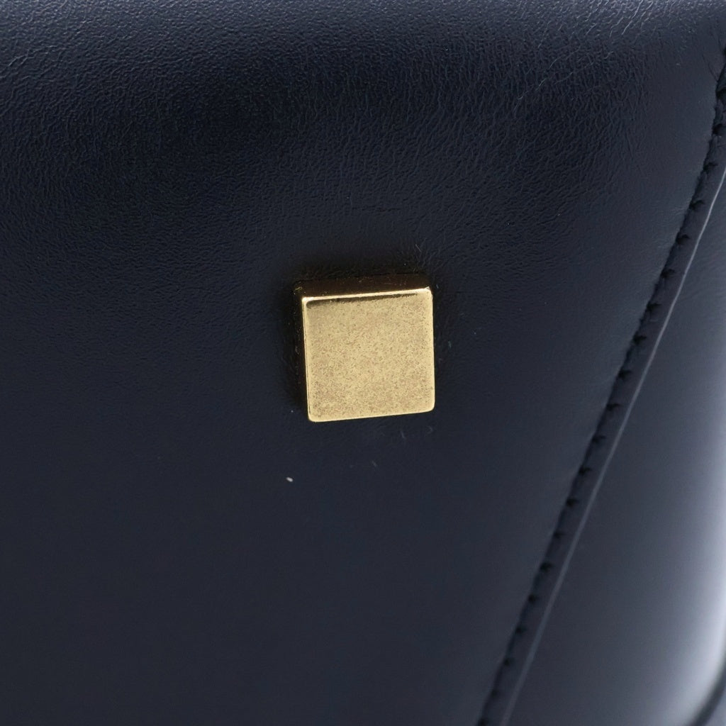 SAINT LAURENT PARIS(サンローランパリ) LE37 スモール 2WAYバッグ ハンドバッグ ショルダーバッグ ブラック レザー 742828 ゴールド金具 レディース
