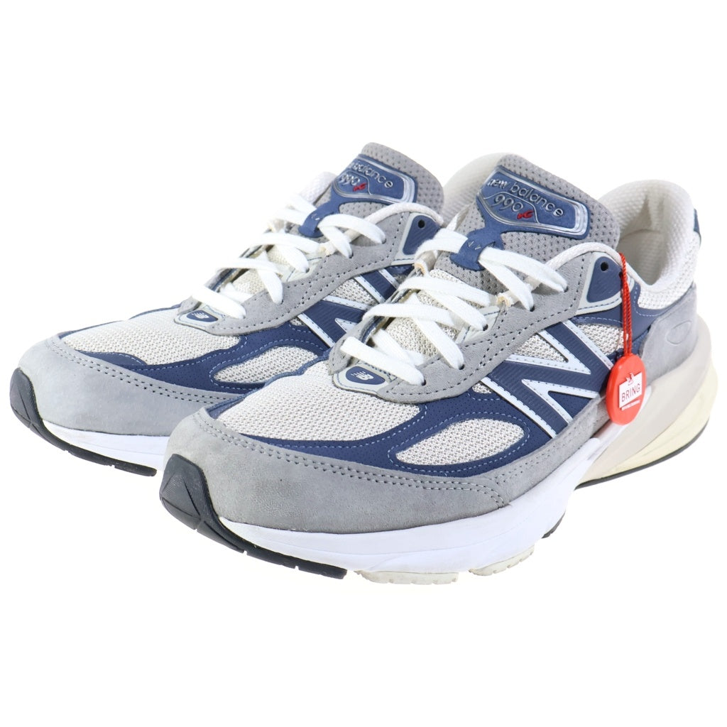 New Balance(ニューバランス) 990V6 スウェード メッシュ ローカットスニーカー グレー/ネイビー US8.5/26.5cm U990TC6