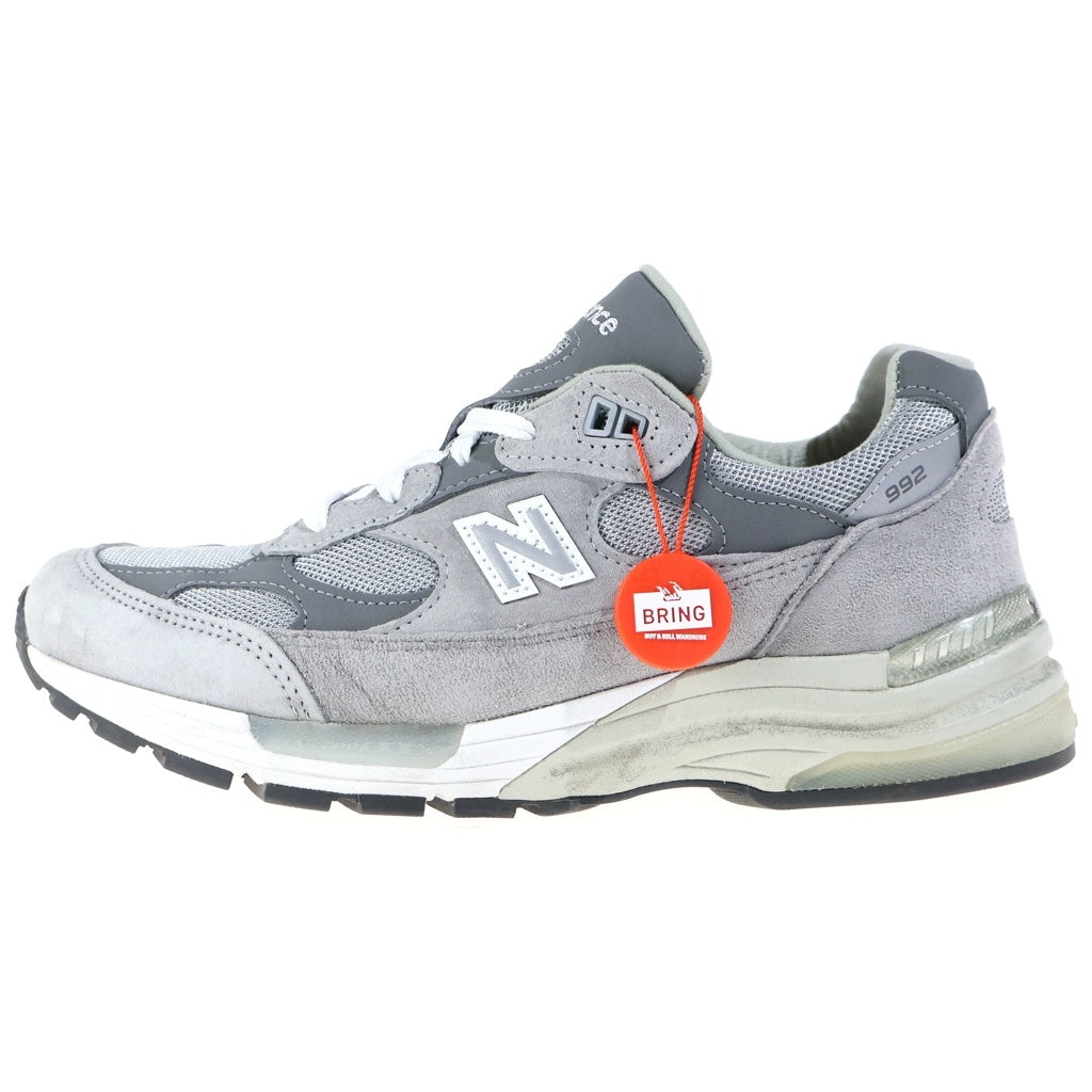 New Balance(ニューバランス) スウェード メッシュ ローカットスニーカー グレー US8.5/26.5cm U992GY