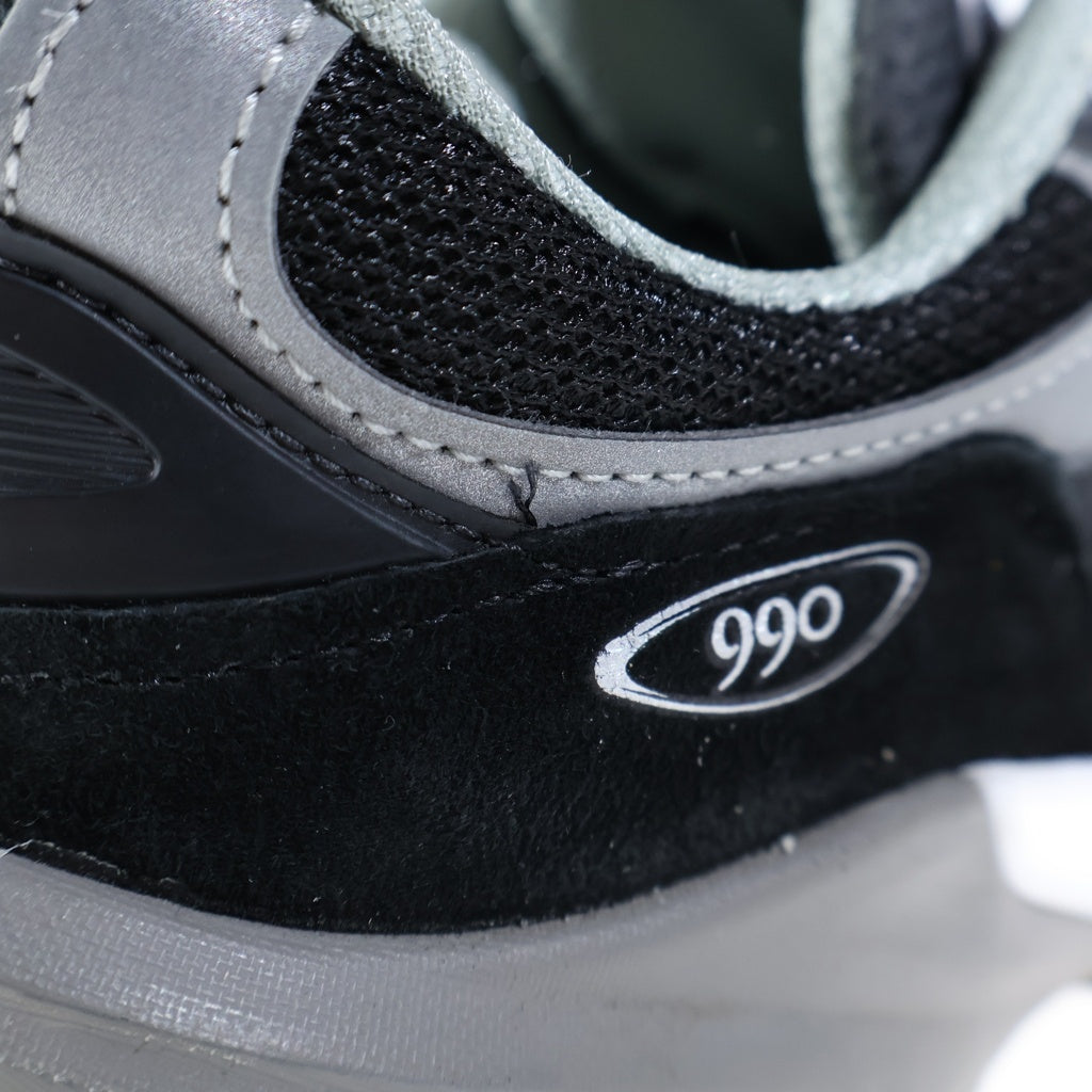 New Balance(ニューバランス) HEEL NB LOGO メッシュ ローカットスニーカー ブラック US8.5/26.5cm M990BK6
