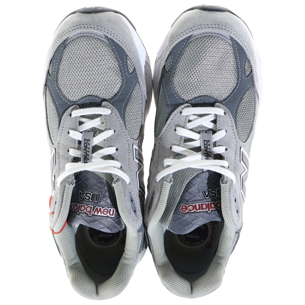 New Balance(ニューバランス) 990V3 スウェード メッシュ ローカットスニーカー グレー/シルバー US8.5/26.5cm M990GY3