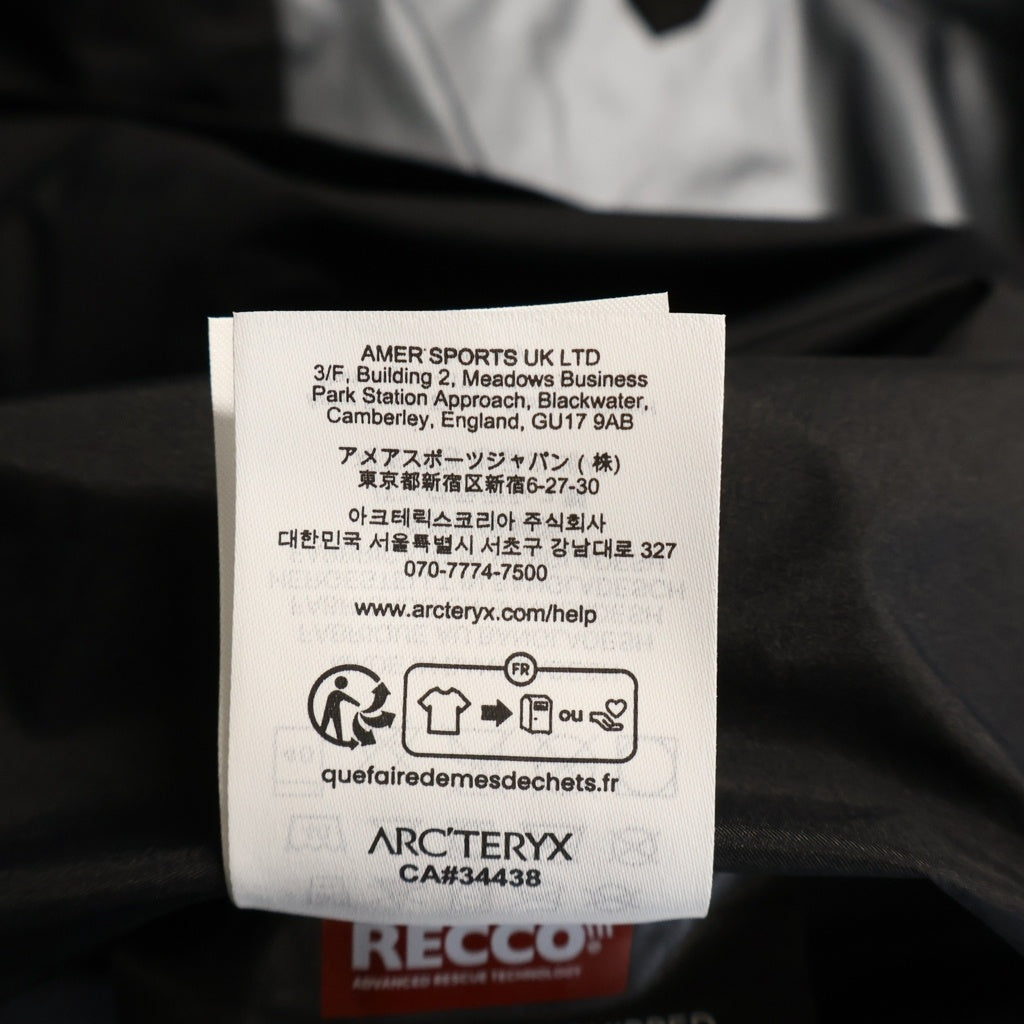 ARC'TERYX(アークテリクス) BETA SL JACKET ベータ ジップフライ ゴアテックス フーデッド アウトドア マウンテンパーカー ジャケット ブラック X000010854
