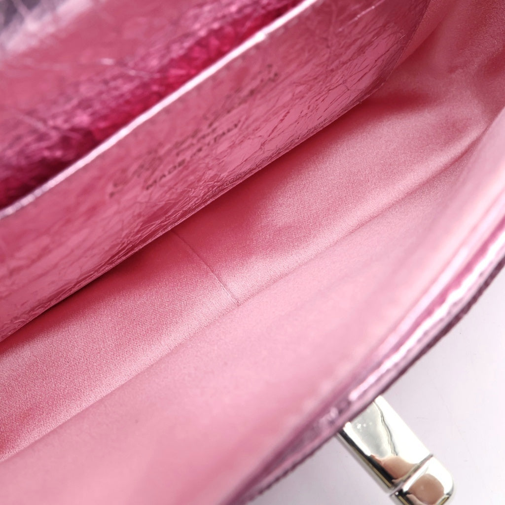 Roger Vivier(ロジェヴィヴィエ) スパンコール ミニターンロック チェーンショルダーバッグ ピンク レディース
