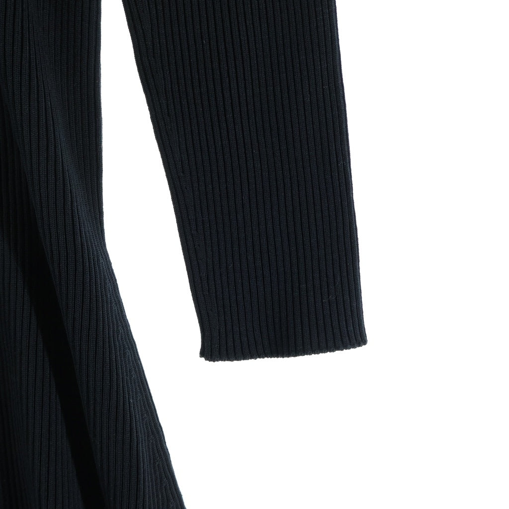 CFCL(シーエフシーエル) PORTRAIT DRESS ポートレートドレス 2 リブフレア ロングワンピース ブラック レディース CF005KH045