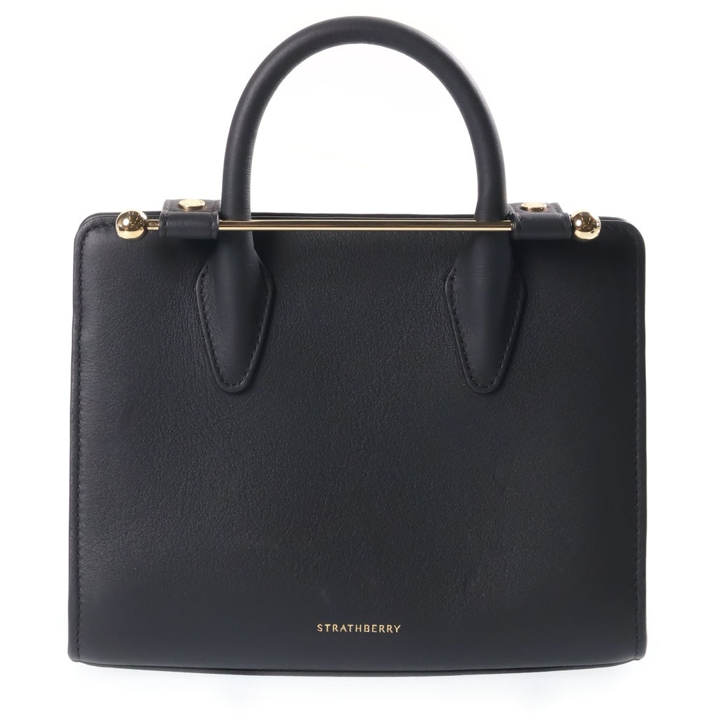 NO BRAND(ノーブランド) STRATHBERRY（ストラスベリー）ナノトート 2ウェイ ハンドバッグ ショルダーバッグ ブラック レディース